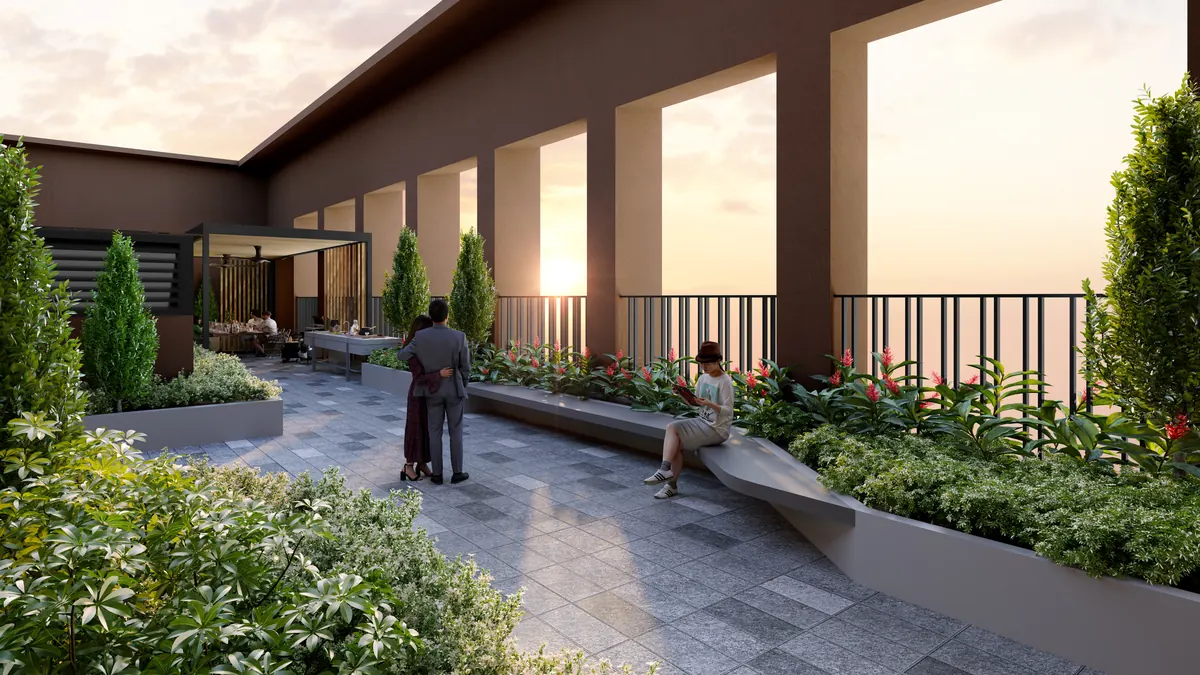 Herbs Garden at sunset