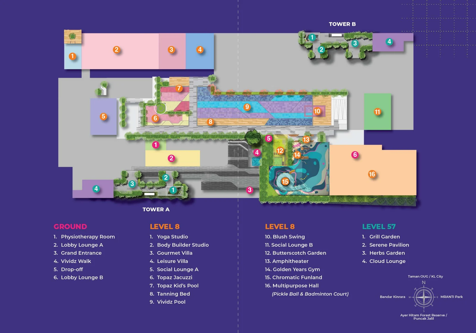 The Vividz site & facilities plan